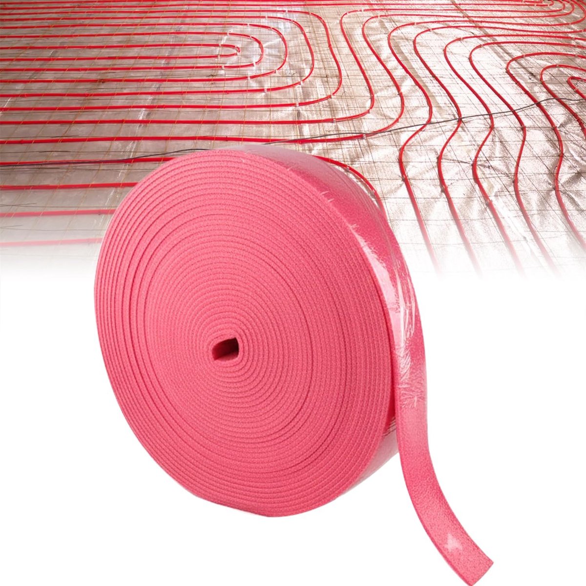 Isolatiestroken voor egaliseermiddel - 10 meter lang, 5 cm breed - zelfklevend, flexibel - ShopVlot