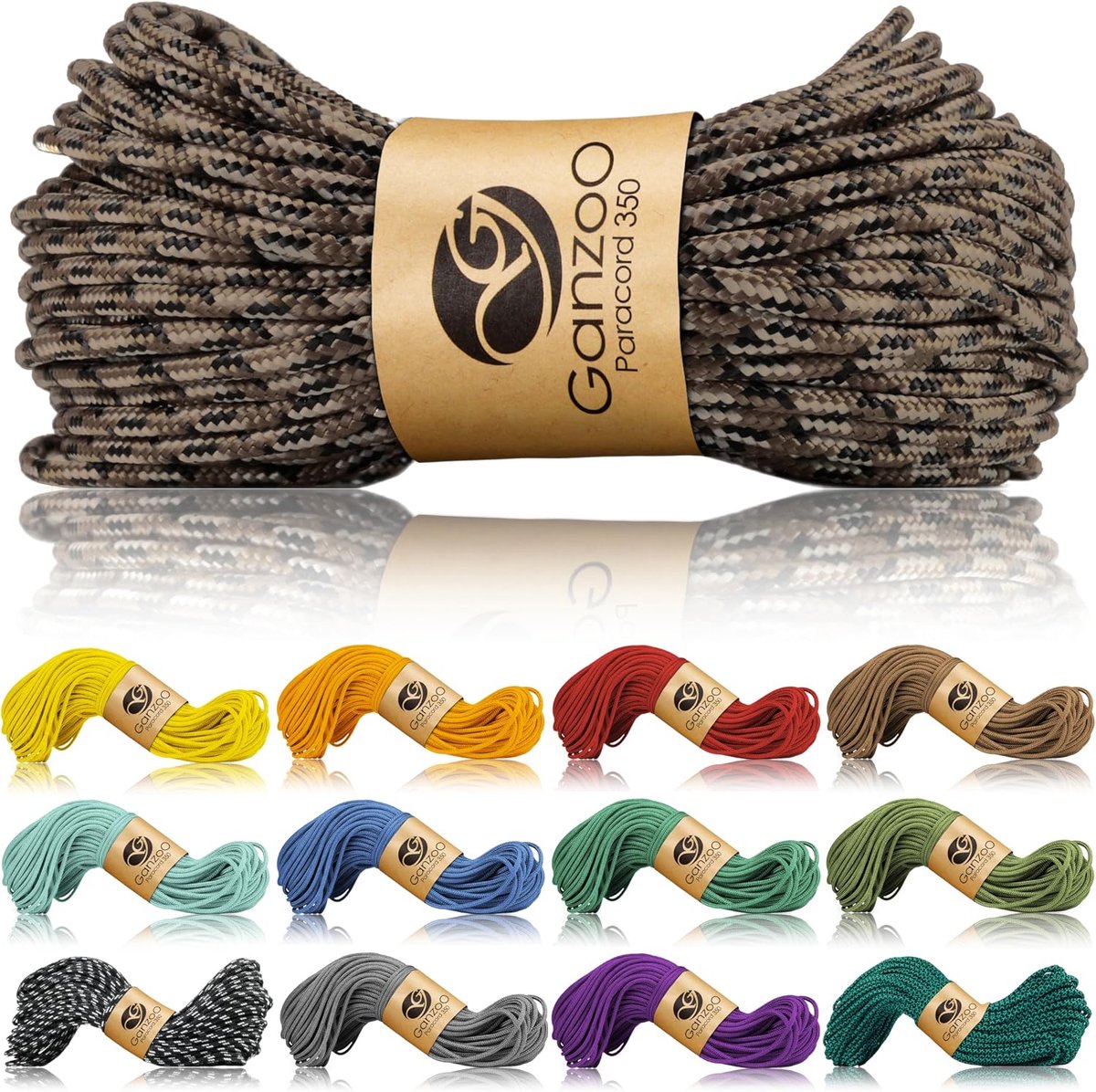 Paracord 350 Touw - 2,5 mm - Nylon/Polyester - Multifunctioneel voor Kamperen - ShopVlot