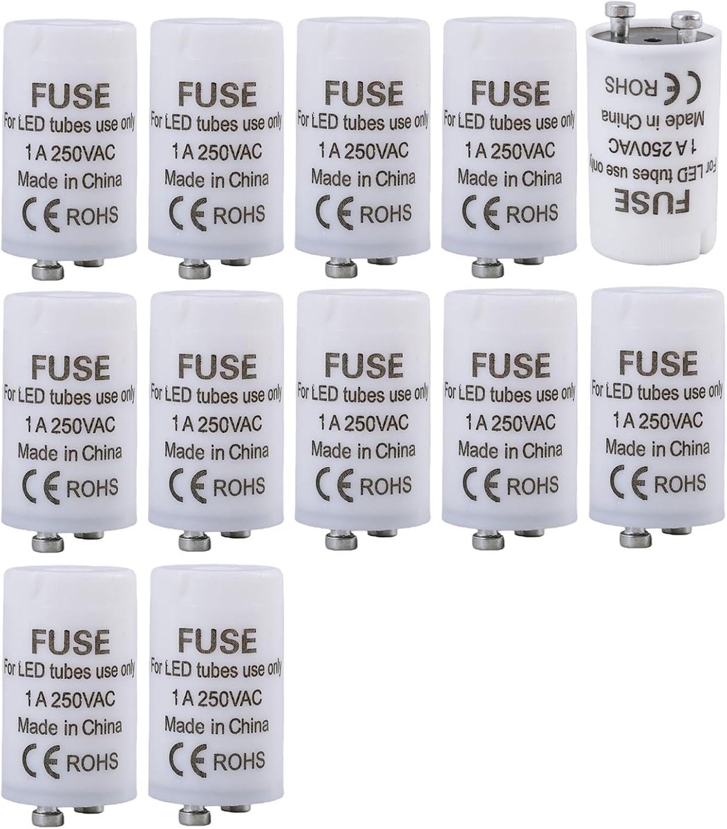 TL-buisstarter 4 - T5/T8 starterset - duurzame 65W - eenvoudig te installeren, 12 stuks - ShopVlot