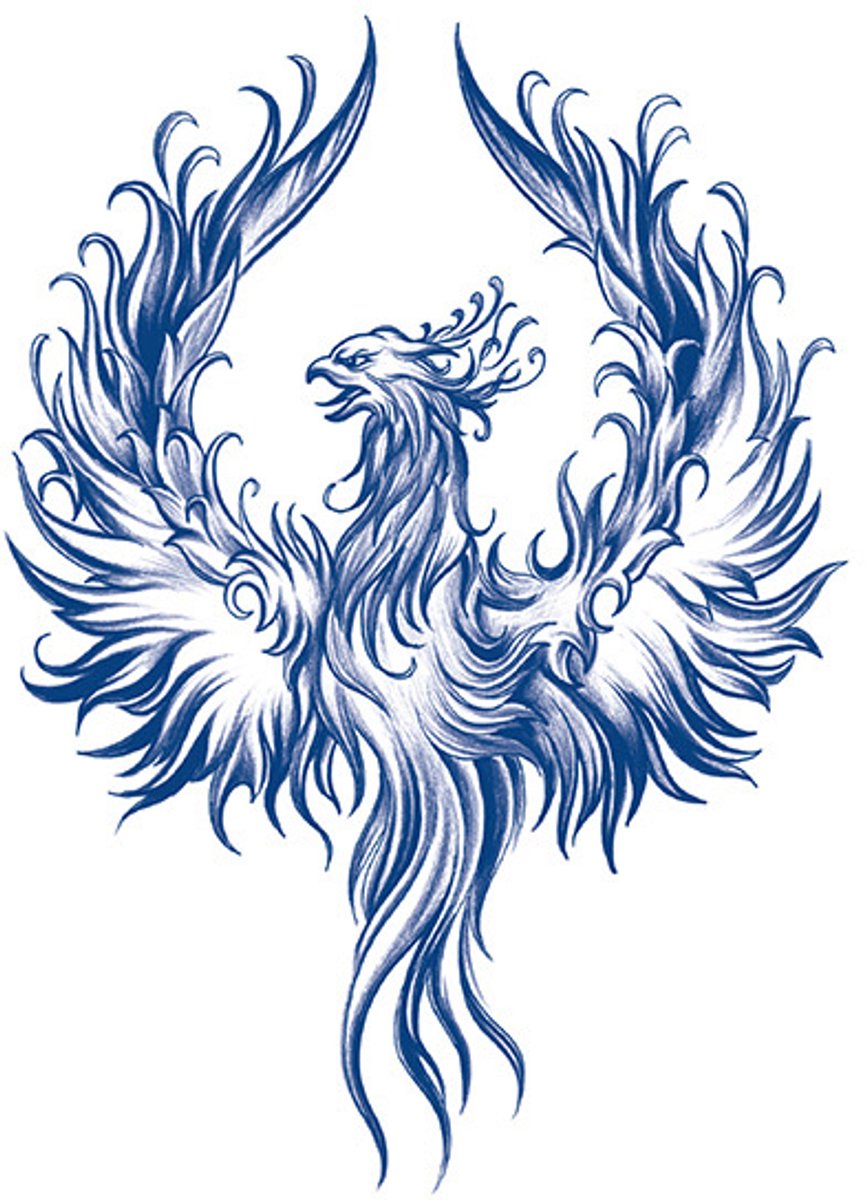 Tijdelijke tattoo Phoenix arm 2 weken
