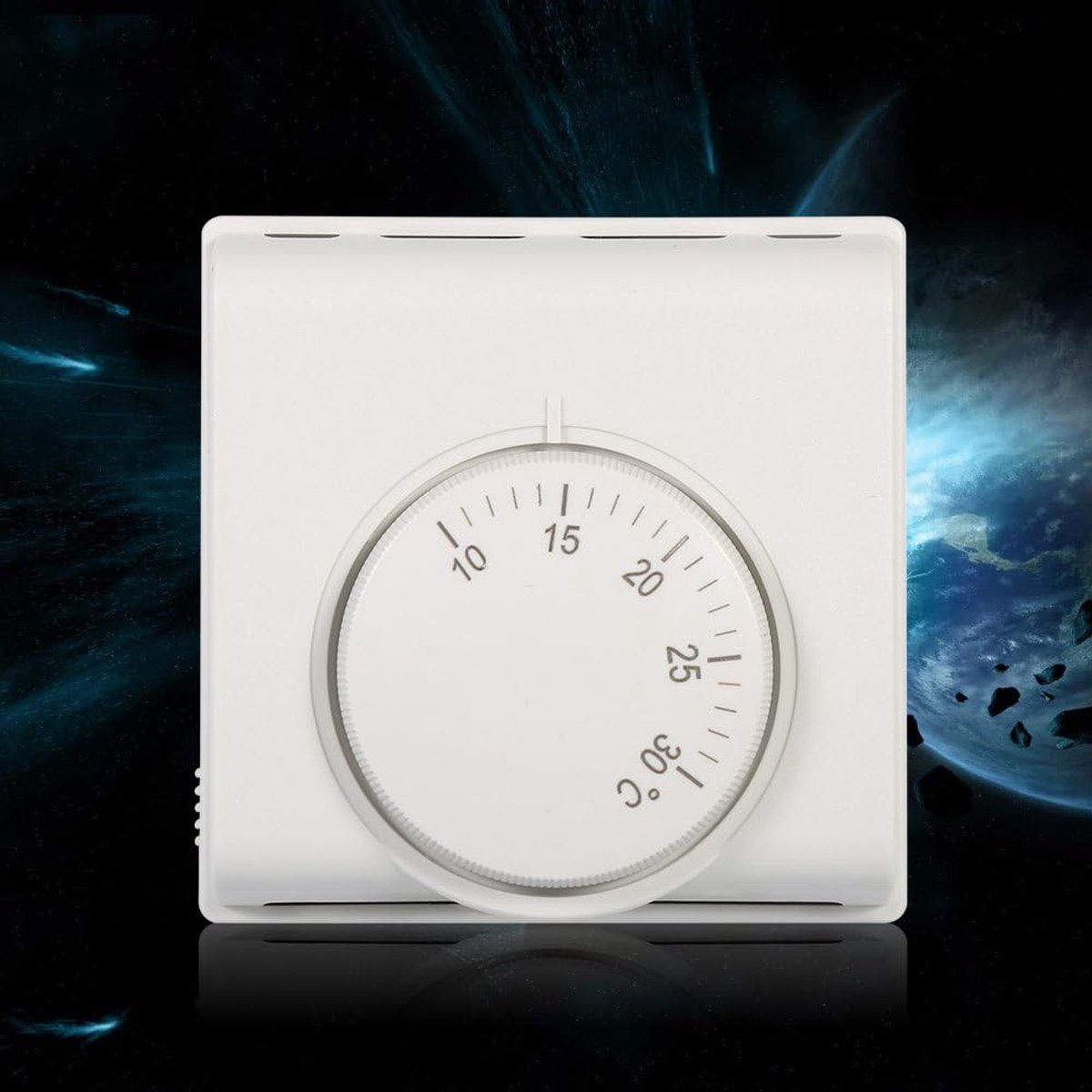 Temperatuurcontroller Thermostaat 6A - Verstelbaar 10-30°C - Wit - Eenvoudige bediening van kamertemperatuur - ShopVlot
