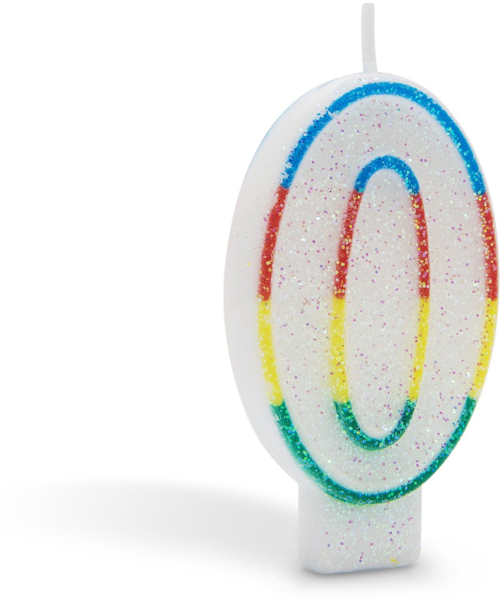 Verjaardagskaars Cijfer ‘0’ - 7 cm Taartdecoratie voor Verjaardag, Feest & Cadeau [56105-0]