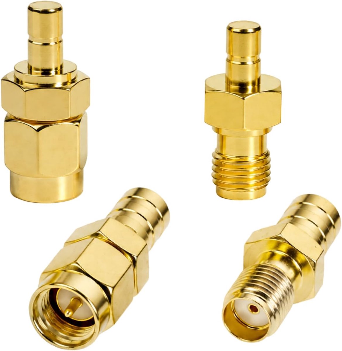 DAB-adapterset 4-delig - SMB naar SMA-stekker - DAB-antenne-adapter - stabiele signaaloverdracht - ShopVlot