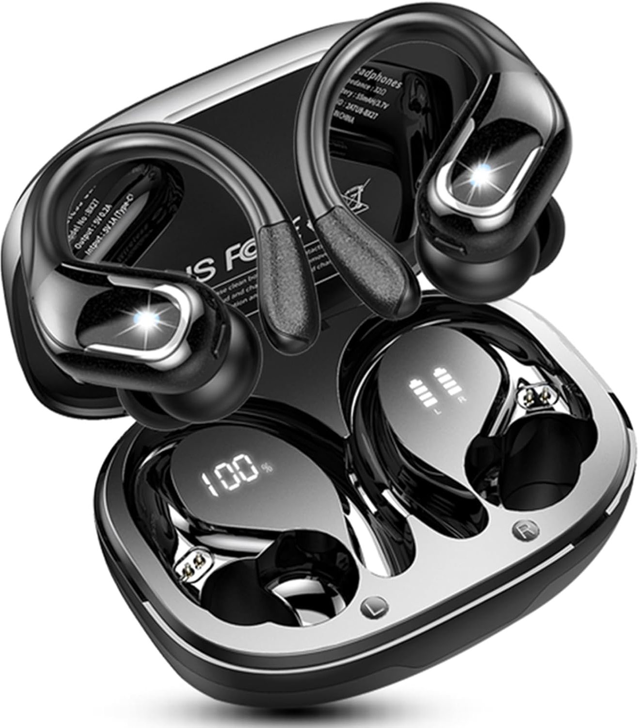 Draadloze sportkoptelefoon - 75 uur speeltijd - IP X8 waterdicht - 3D stereo geluid voor sport - ShopVlot