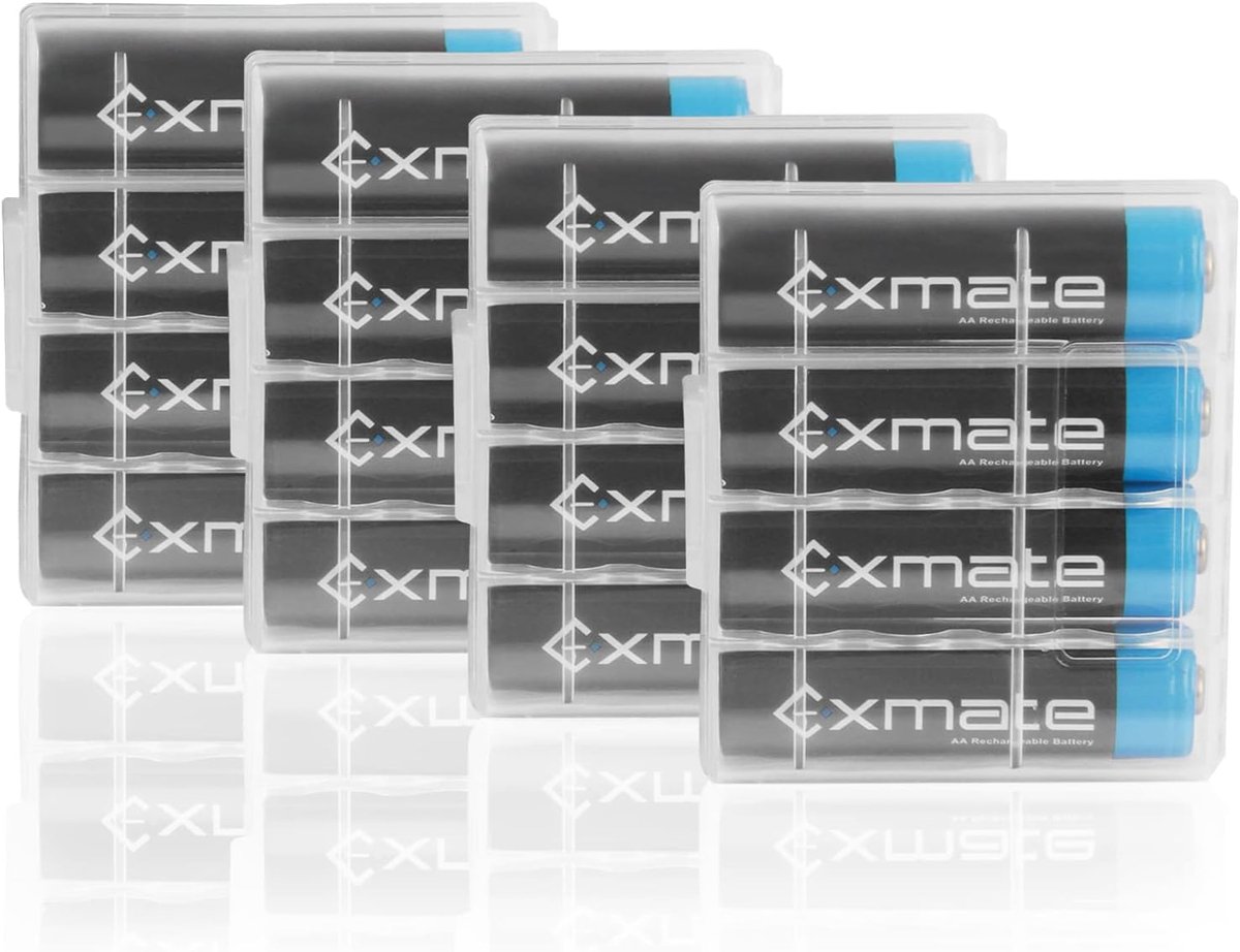 AA batterijen 2500mAh - oplaadbaar - 16 stuks met opbergdoos - geschikt voor alle apparaten - ShopVlot