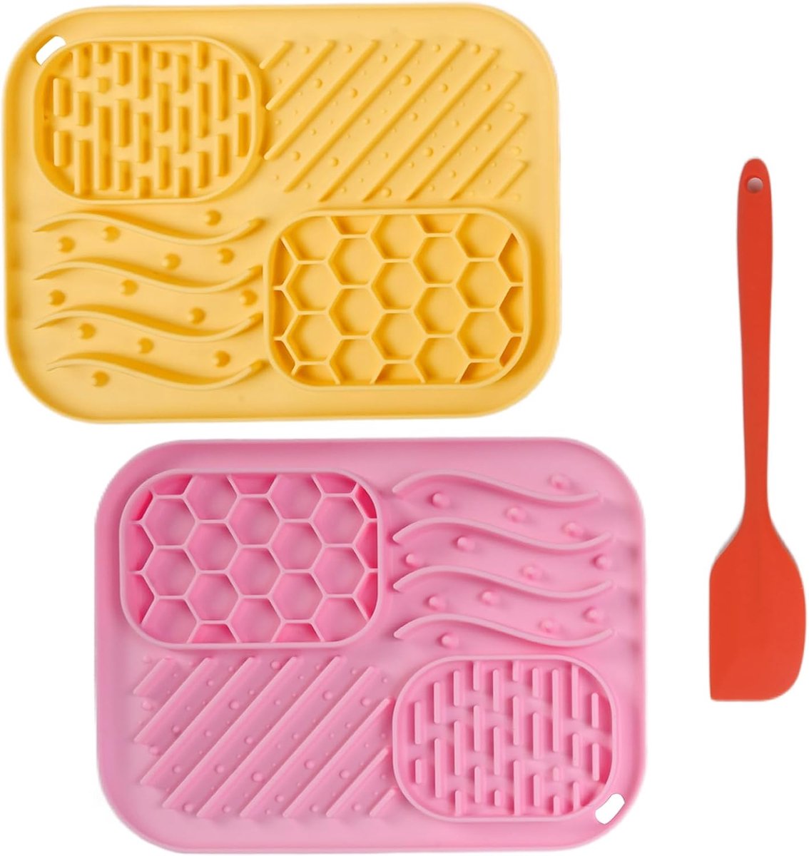 Lick Mat voor honden en katten - BPA-vrij silicone - met spatel - verlichting van angst en verveling - ShopVlot