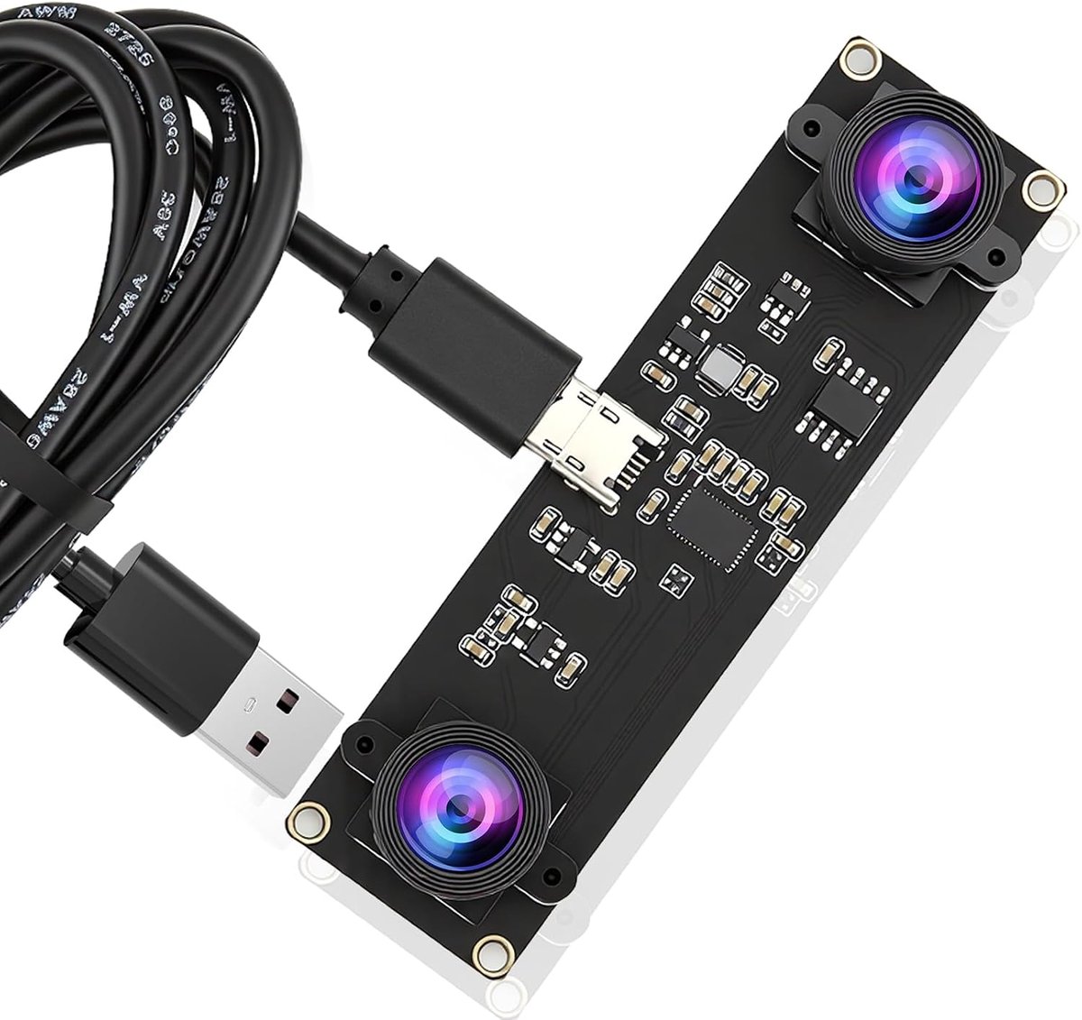 USB Dual Camera Module - 105° groothoek - zonder vervorming - ideaal voor 3D printers en robotica - ShopVlot
