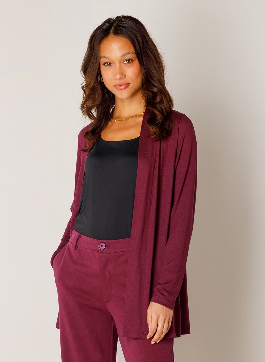 BASE LEVEL Yayla Vest - Wine Red - maat 38