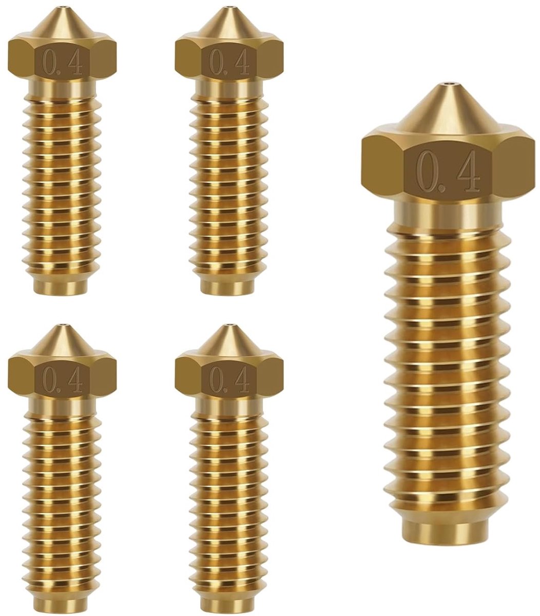 3D printer mondstukken set 0.4mm - messing nozzles - geschikt voor Anycubic Kobra - ideaal voor hoge printsnelheid - ShopVlot