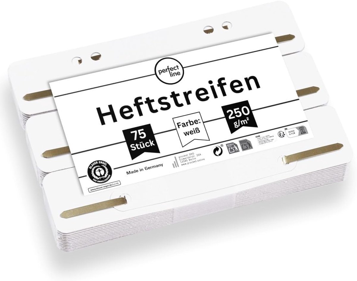 vulstroken 75 stuks - gerecycled karton 250 g/m² - kleur wit - milieuvriendelijk archiveren - ShopVlot