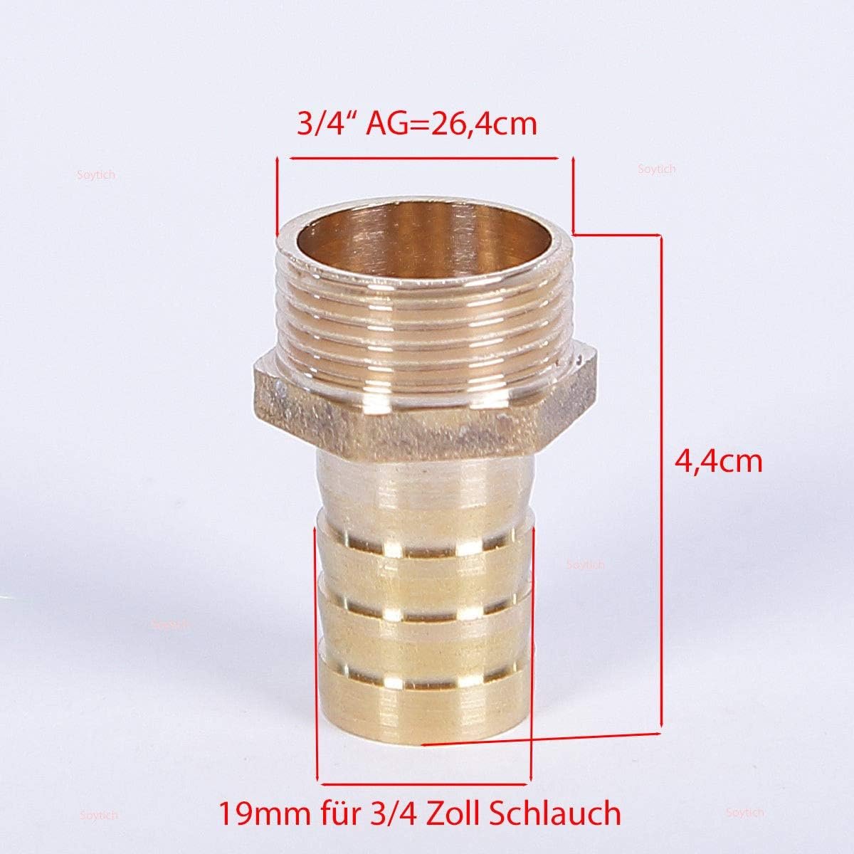 Hose spout 3/4 inch AG - messing - voor 19 mm tuinslang - ideaal voor tankverbindingen - ShopVlot