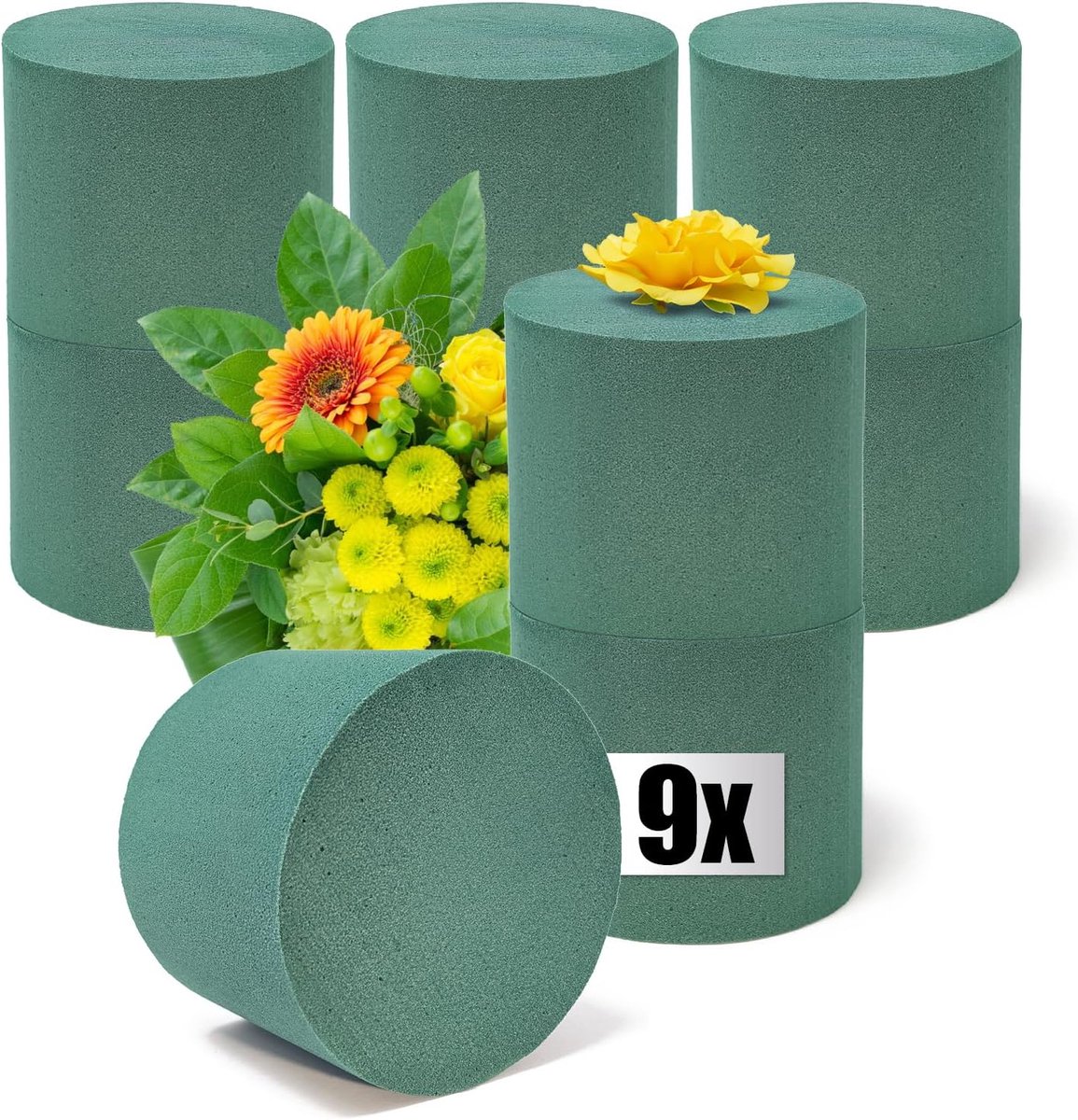 Bloemstukken in cilindervorm 9,5 cm - creatief gebruik - ideaal voor decoratie - ShopVlot