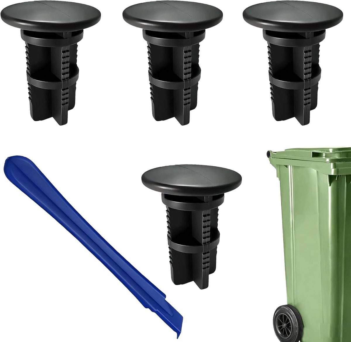 vuilniscontainerslot 240 liter - scharnierpennen - weerbestendig - eenvoudig te vervangen - ShopVlot