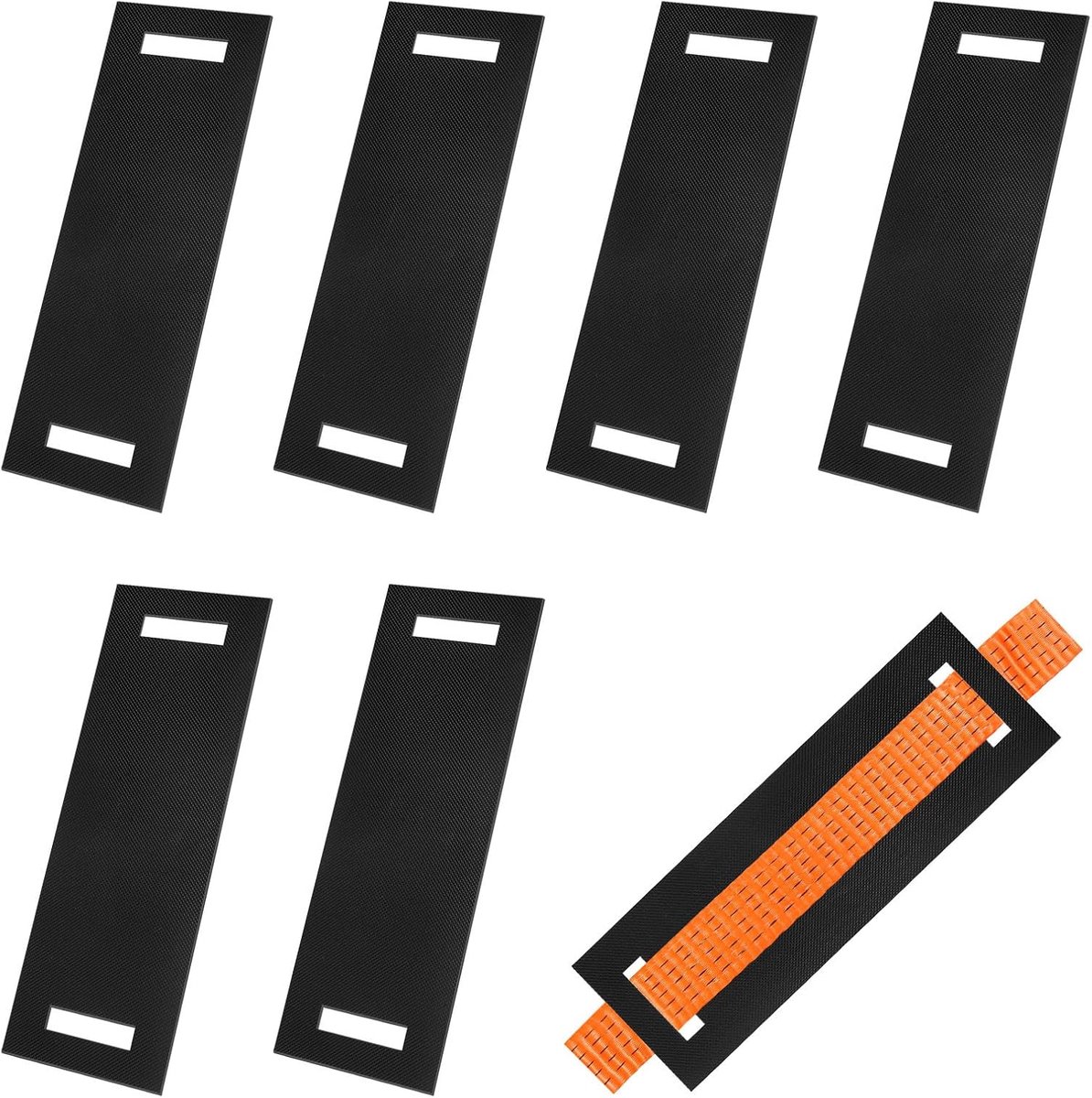 Rubber randbescherming 290 x 100 x 3 mm - set van 6 - duurzaam rubber - bescherming van kwetsbare lading - SnelShoppen