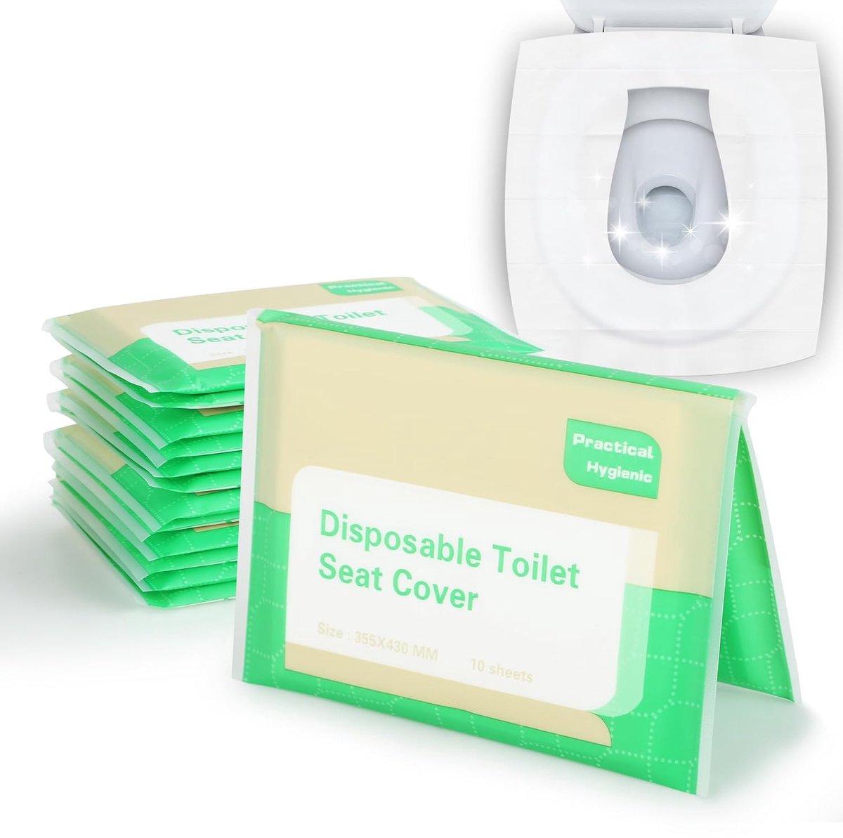 Wegwerp toiletcovers 60 stuks - waterdichte toiletzitting - hygiënisch voor kinderen - ideaal voor onderweg - SnelShoppen