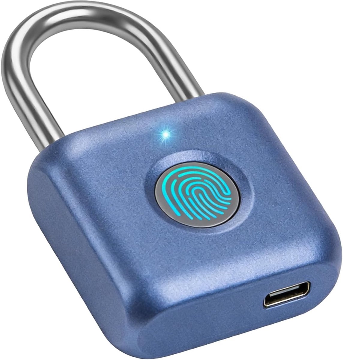 Vingerafdruk hangslot - mini biometrisch slot - 360° herkenning - ideaal voor gymkluisje - SnelShoppen
