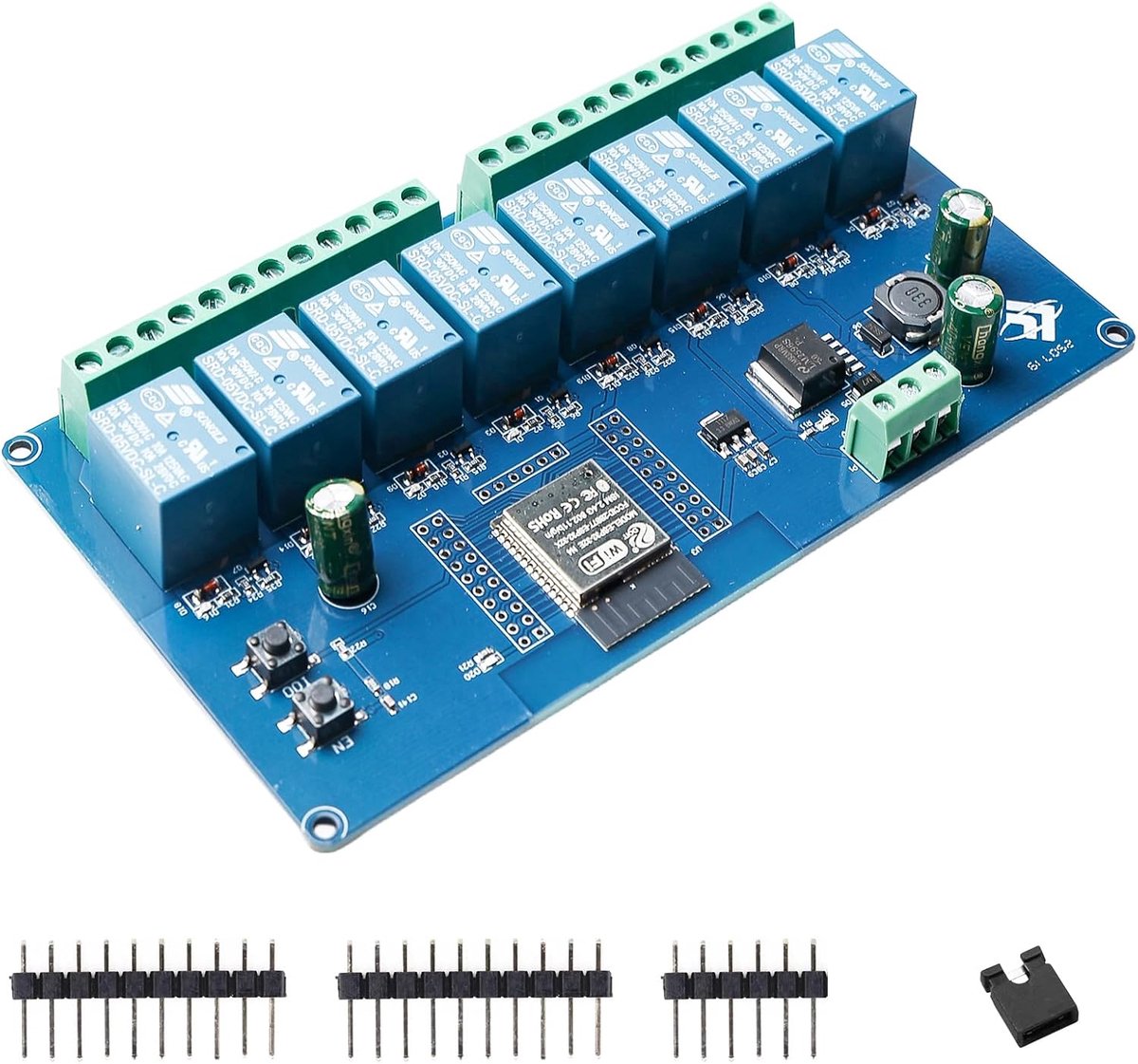Relaymodule 8-kanaals - ESP32 WiFi Bluetooth - DC5-30V/AC250V - Ideaal voor slimme woningen - SnelShoppen