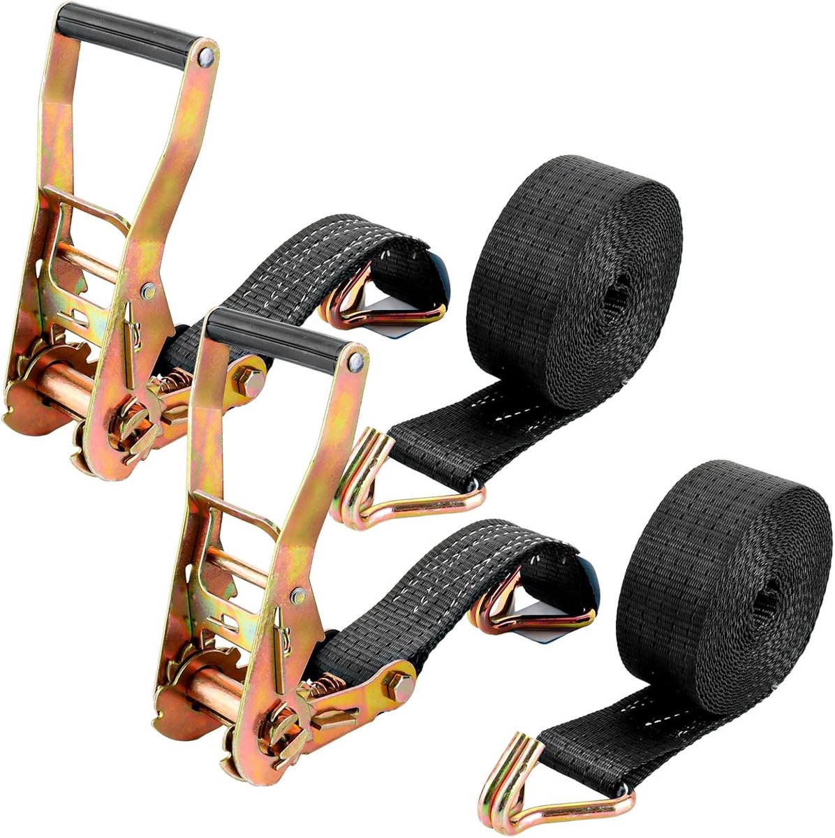 Ratchet straps set van 2 - 11 liter - sterke bevestiging - ideaal voor transport - SnelShoppen