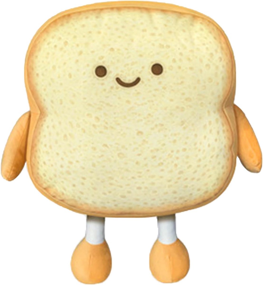 Pluche broodkussen 18cm - getoast brood - hypoallergeen - leuk cadeau voor kinderen - SnelShoppen