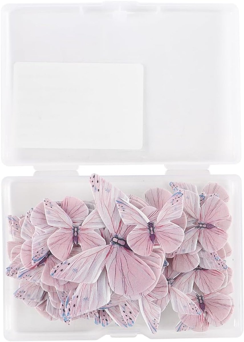 Cupcake toppers 72 stuks - vlinderdesign - papieren decoratie - feestelijke uitstraling - SnelShoppen