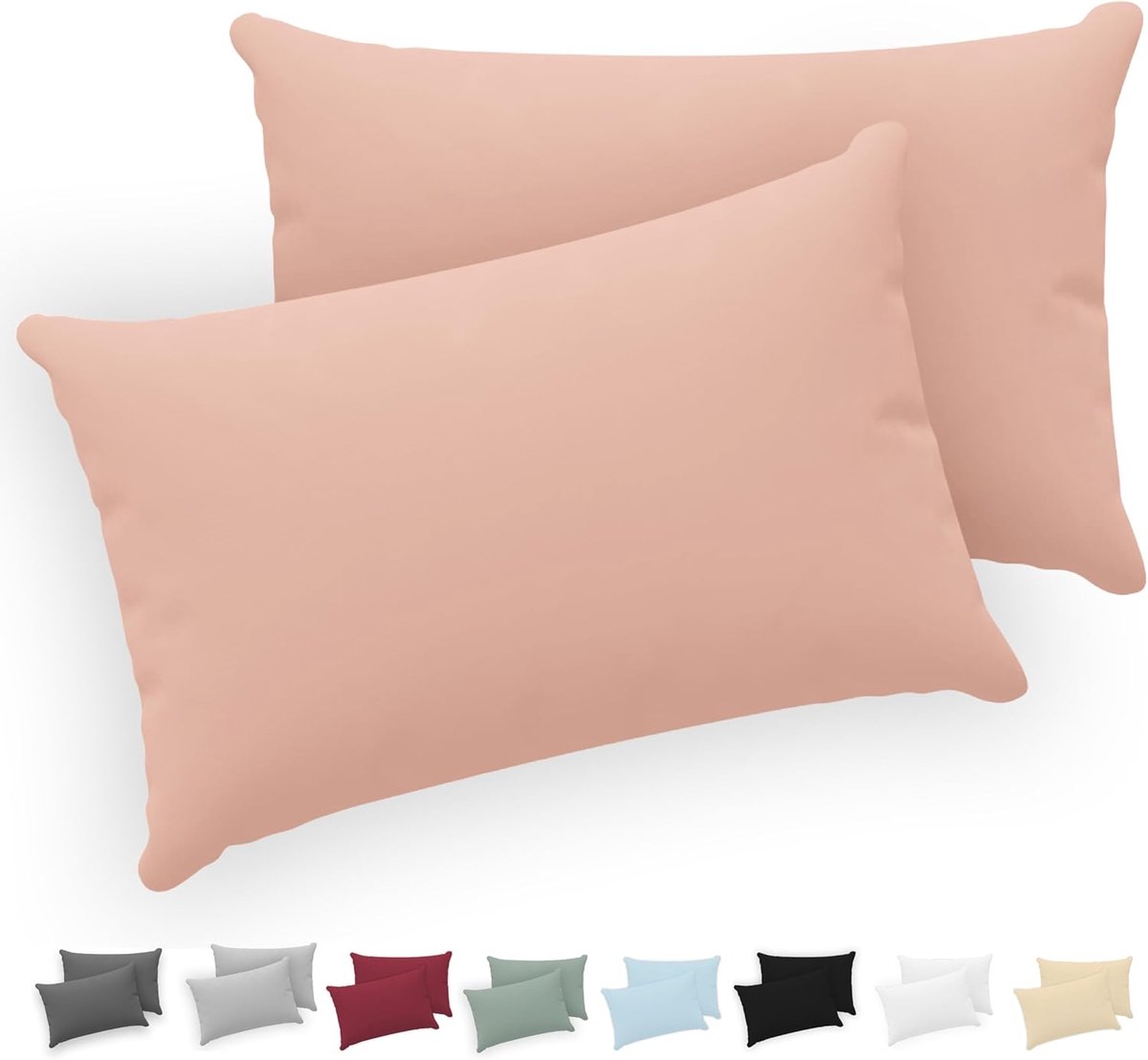 Pillowcase 30x50 cm - Set van 2 - 100% Katoen Jersey - Oeko-Tex gecertificeerd - Voor een comfortabele nachtrust - SnelShoppen