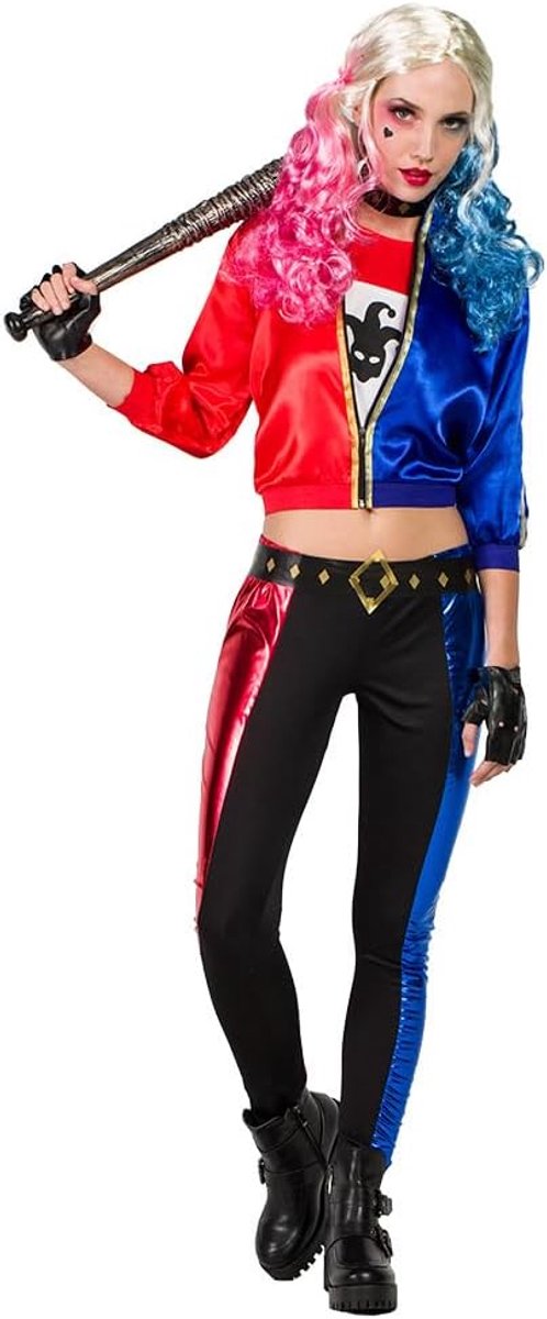 - Halloween Kostuum Dames Jester Fatale | 5-delig dameskostuum voor carnaval en horrorfeest, harlekijn, schurk