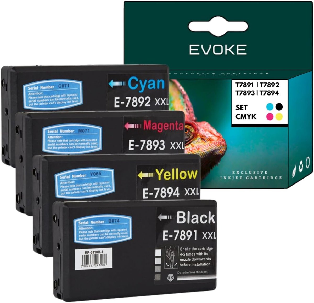 Inktset CMYK - 178 ml - 100% compatibel - Tot 16930 pagina's - SnelShoppen