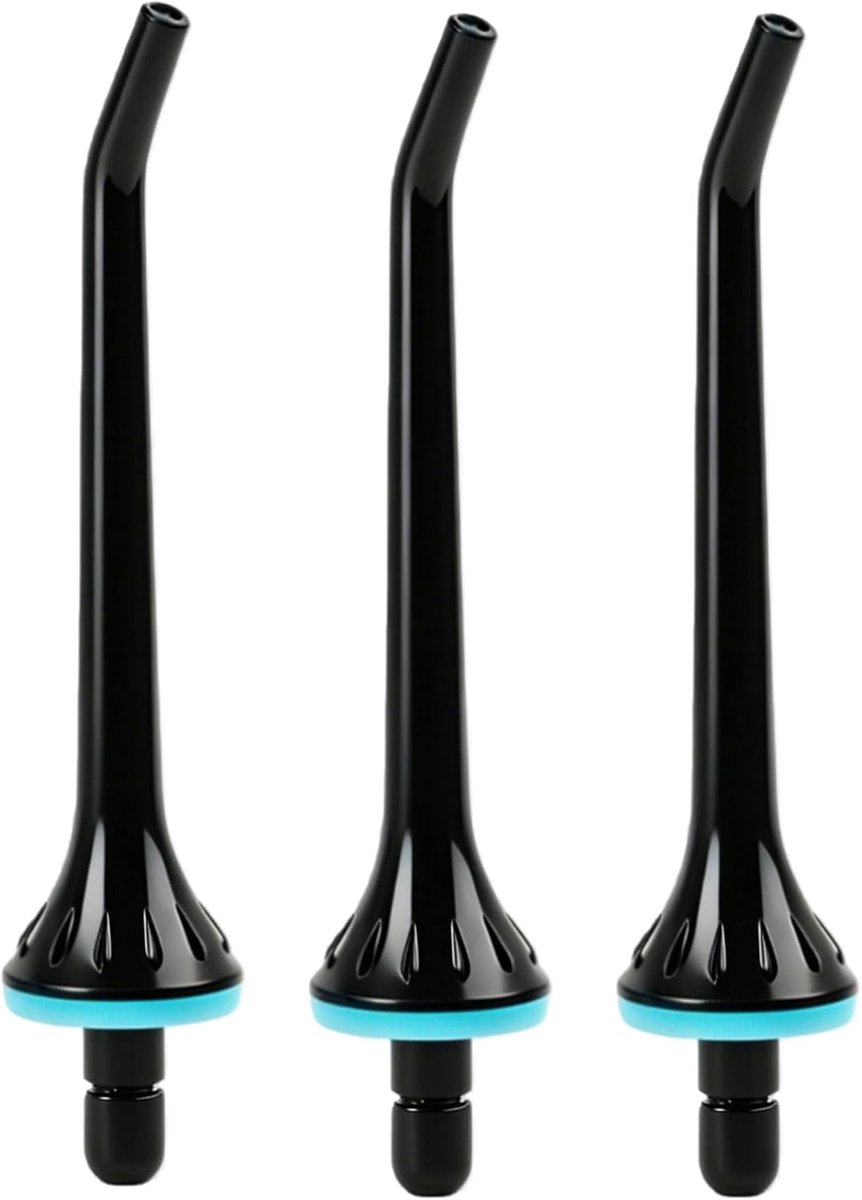 Reserve Opzetstukken Monddouche - Mondverzorging Accessoires - Optimale Tandgezondheid - Universele Compatibiliteit - 3 Stuks - Zwart