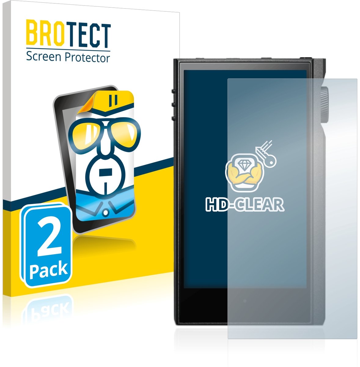 BROTECT - Screenprotector voor Astell&Kern Kann Max - Folie Beschermfolie transparant 2 Stuks