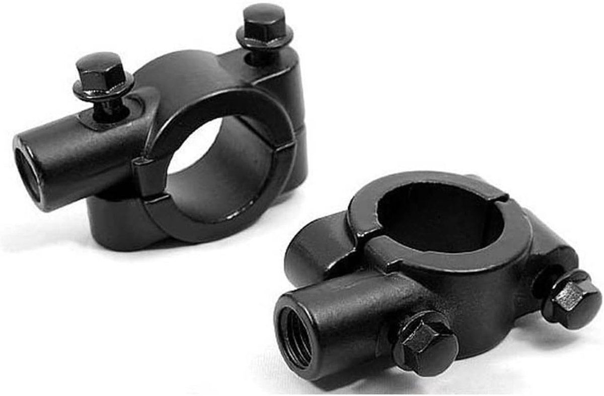2 stuks, adapter voor motorspiegel, aluminium, houder voor motorstuur, voor 22 mm (7/8 inch) universeel stuur (houder 22 mm M10)