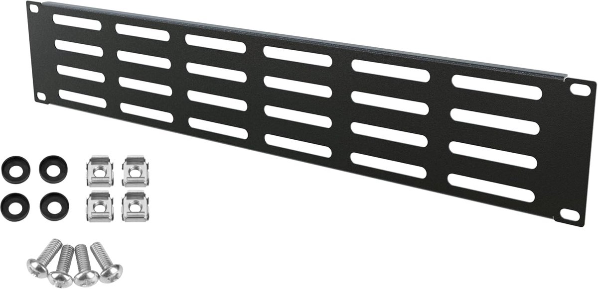 Afdekking 2HE 19 inch - Rackmontageplaat voor 19 inch serverkast - Blinde afdekking voor netwerkkasten, behuizingen en racks
