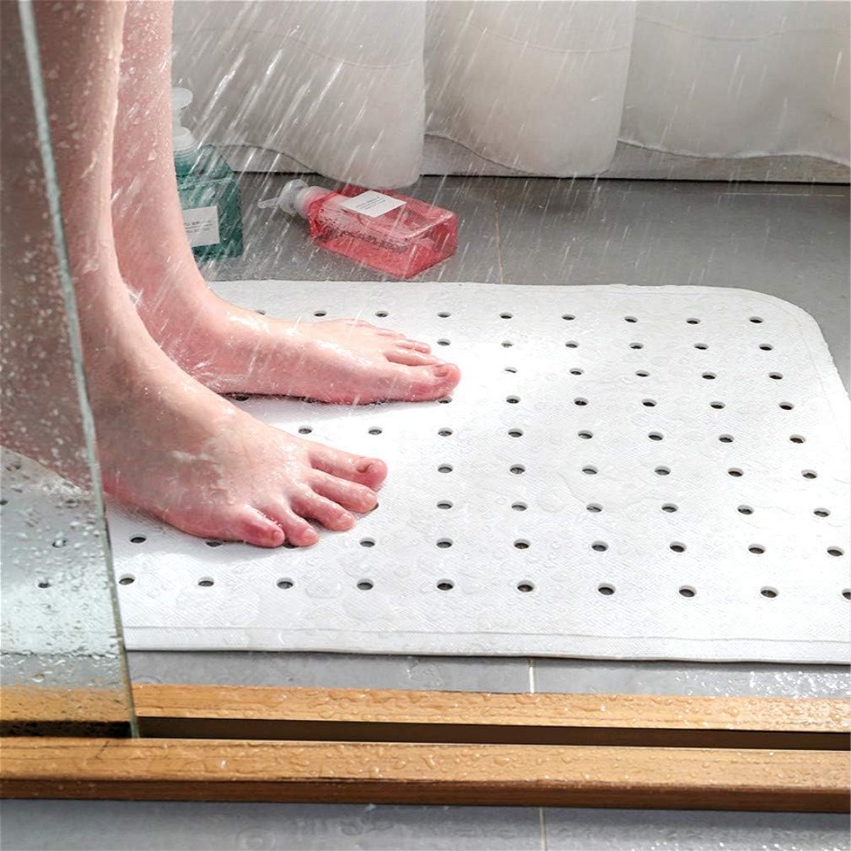 antislip-mat, milieuvriendelijk en geurloos rubberen vloermat voor huishoudelijke badkamer doucheruimte, gebruikt voor hydrofobe badkamer antislipmat (30 * 60cm)