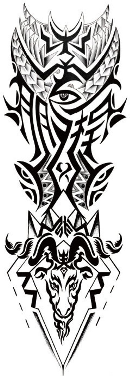 Tijdelijke sleeve tattoo tribal 3 dagen