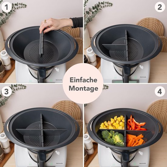 Steamix Stoomverdeler voor Thermomix Varoma - Compatibel TM6, TM5, schoon stomen zonder vermenging, groenten, vis en vlees — afbeelding 4