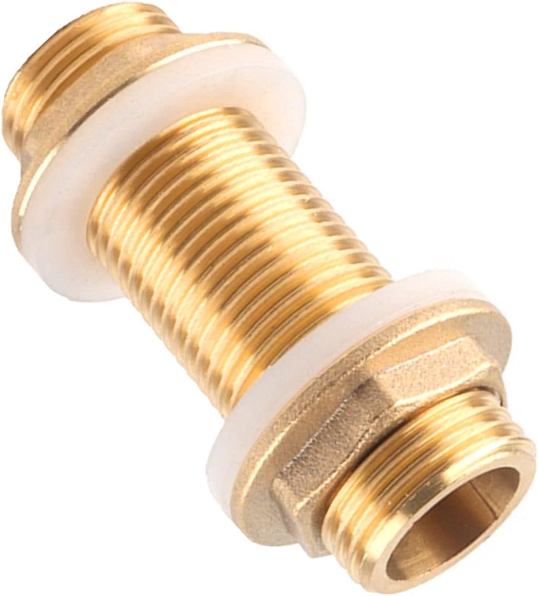 Hose adapter G1/2 mannelijke schroefaansluiting - messing - met silicone afdichtingen - ideaal voor watertanks - SnelShoppen
