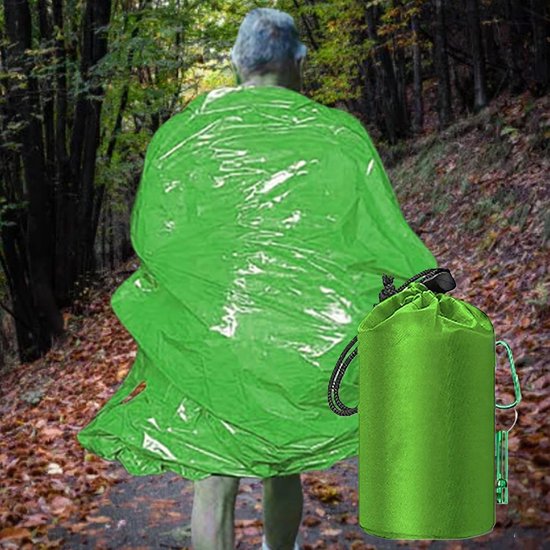 Noodzakelijke Overlevingszak - Compacte Noodtas - Wildernis Outdoor - Winddicht Waterdicht - Lichtgewicht Ontwerp - Groen — afbeelding 2