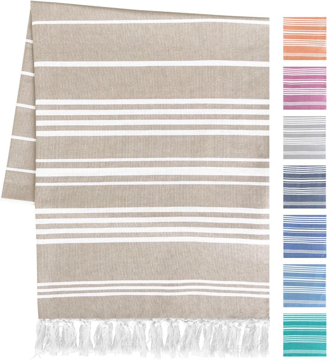 Grote strandhanddoek XXL - gerecycled katoen - sneldrogend en ultralicht - perfect voor zonnige dagen - SnelShoppen