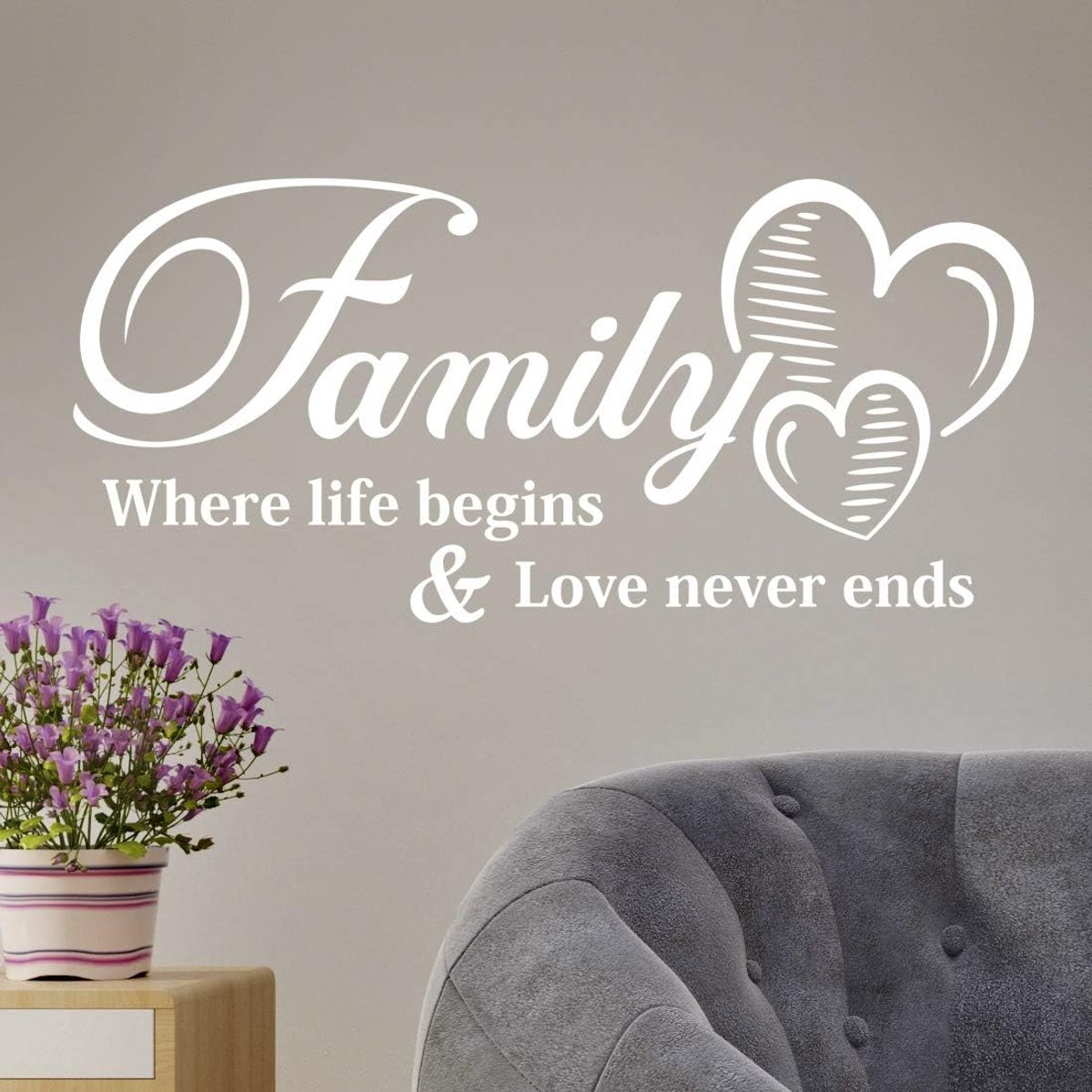 Waar het leven begint liefde nooit eindigt muur citaat sticker motiverende woonkamer sticker kunst keuken stickers slaapkamer decor citaten boom decoratie kind foto kantoor stickers vinyl foto