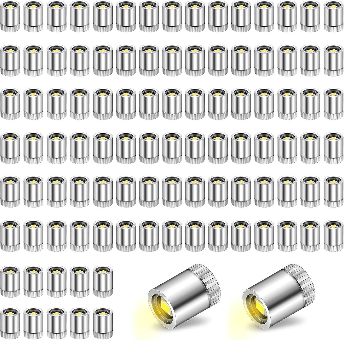 100 stuks mini-ledlampen voor poppenhuizen, mini-ledlampen, kleine led-verlichting, mini-verlichting om te knutselen, miniatuurverlichting voor vitrines, speelgoed bouwstenen (warm wit)