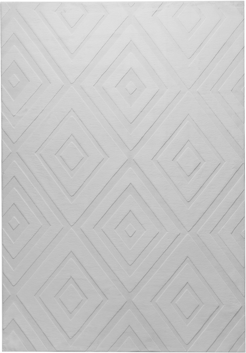 BORAH - Vloerkleed - Lichtgrijs - 160 x 230 cm - Polyester