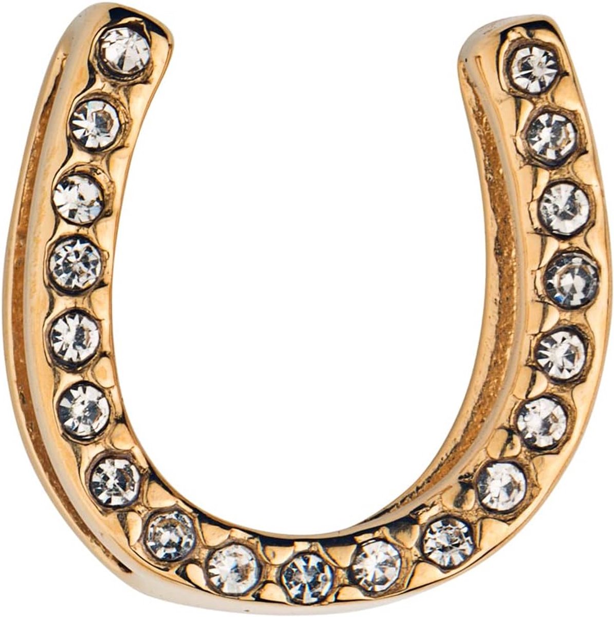 Hoefijzerbedeltje met zirkonia voor mesh armband | Horseshoe Charm | Charmband Charms, Zirkonia,