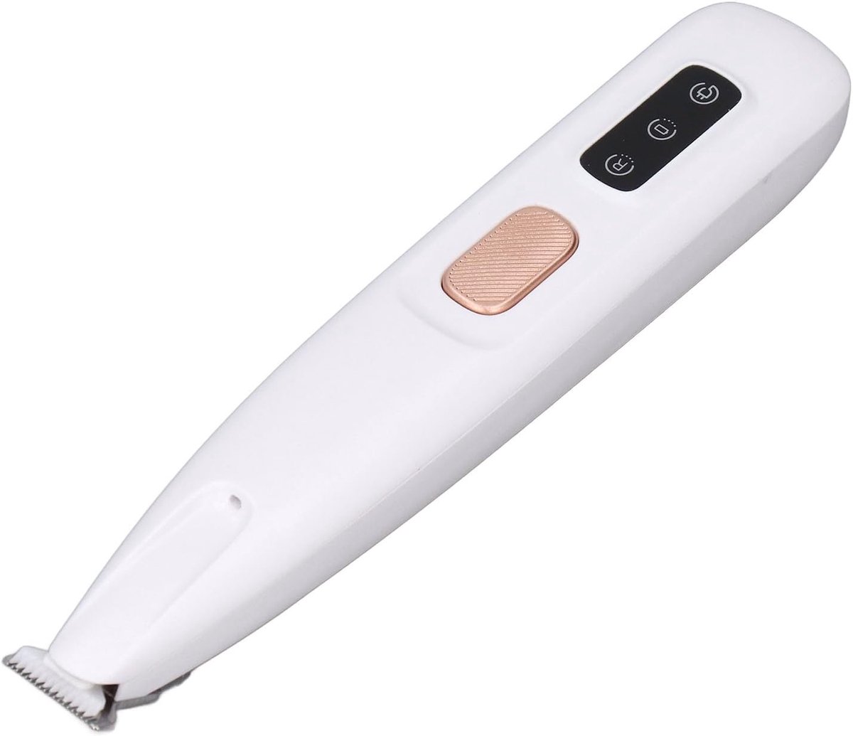Hondenpoottrimmer met LED-licht, Geluidsarme Draadloze Hondentondeuse voor Verzorging, Oplaadbare Hondentondeuse voor Honden Katten Trimmen van Poten, Ogen, Oren, Gezicht, Romp