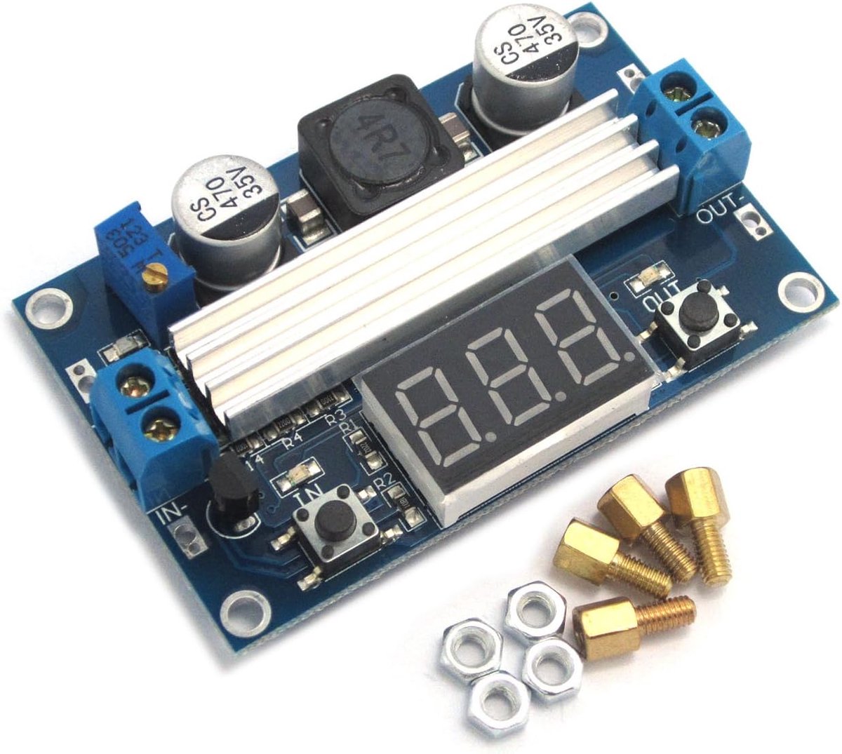 LTC1871 Instelbare extra verhoging 3~35V tot 3,5~35V 5 / 12V DC geregelde voeding spanningsomvormer module met digitale voltmeter