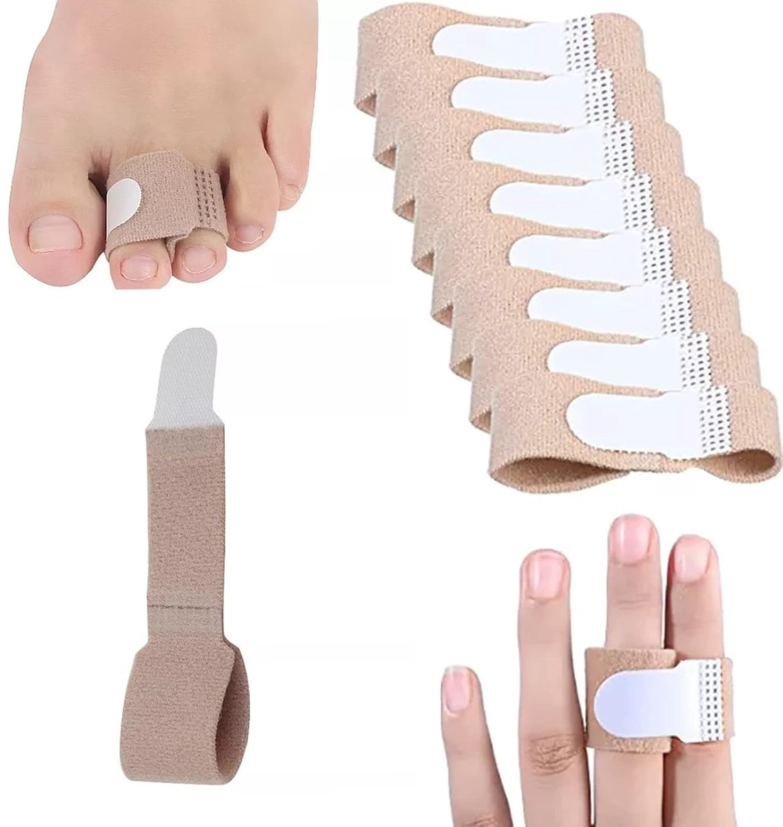 Teenbeschermer, hamerteenbeschermer, gebroken teenbandage, teenscheider, teenbeschermer, teenbandages voor de correctie van hamertenen