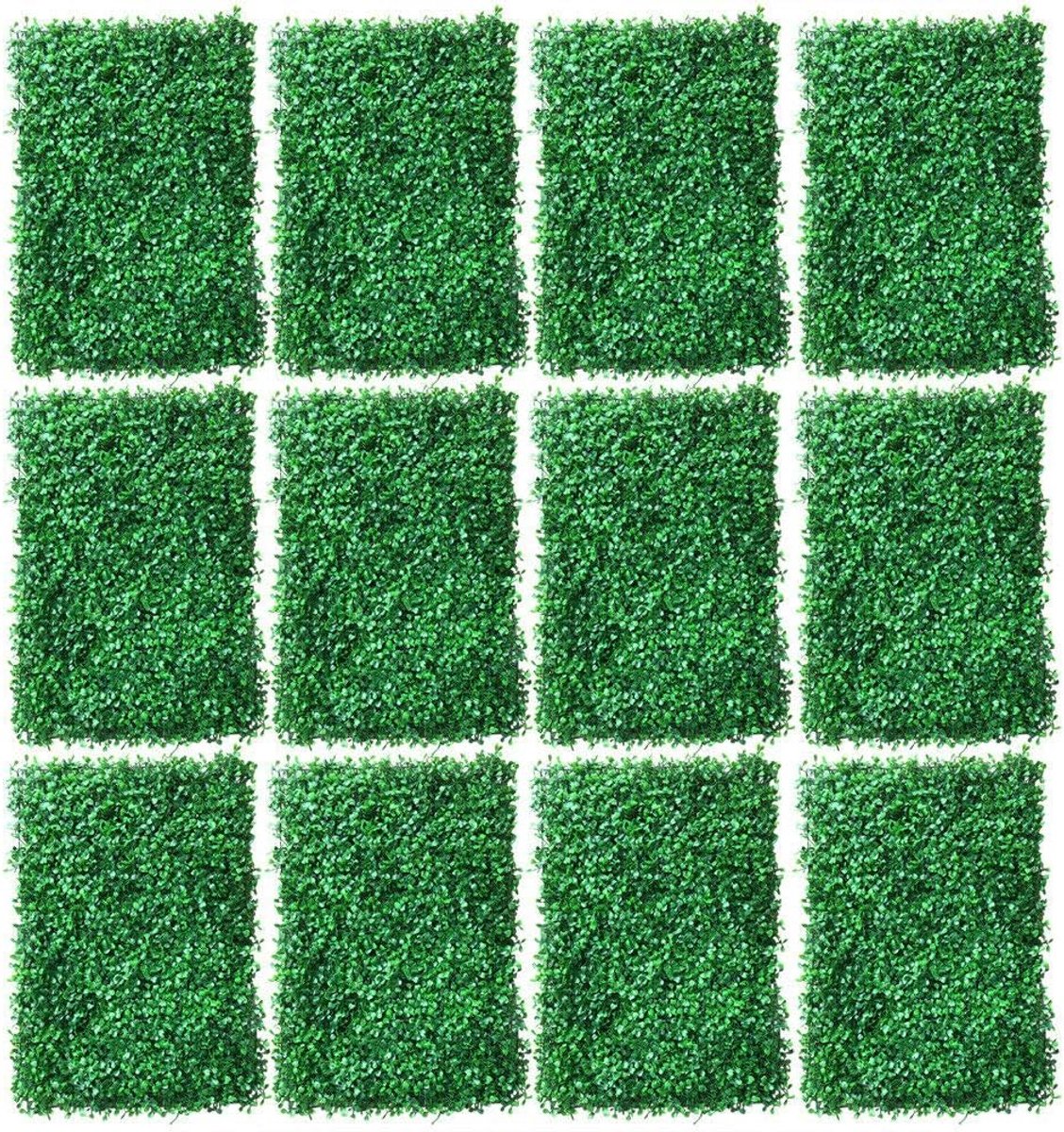 12 stuks kunstheg, plantenhek, scherm, groene wandpanelen, decoratie, mooi voor balkonhek, inkijkbescherming, uv-bescherming