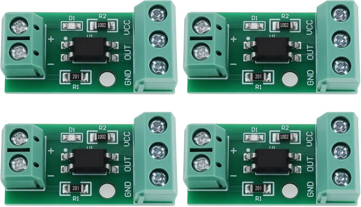 Lord of the Tools 4x 1-kanaals PC817 Optokoppelisolatiemodule (3-5V) Geschikt voor foto-elektrische isolator signaalisolatie