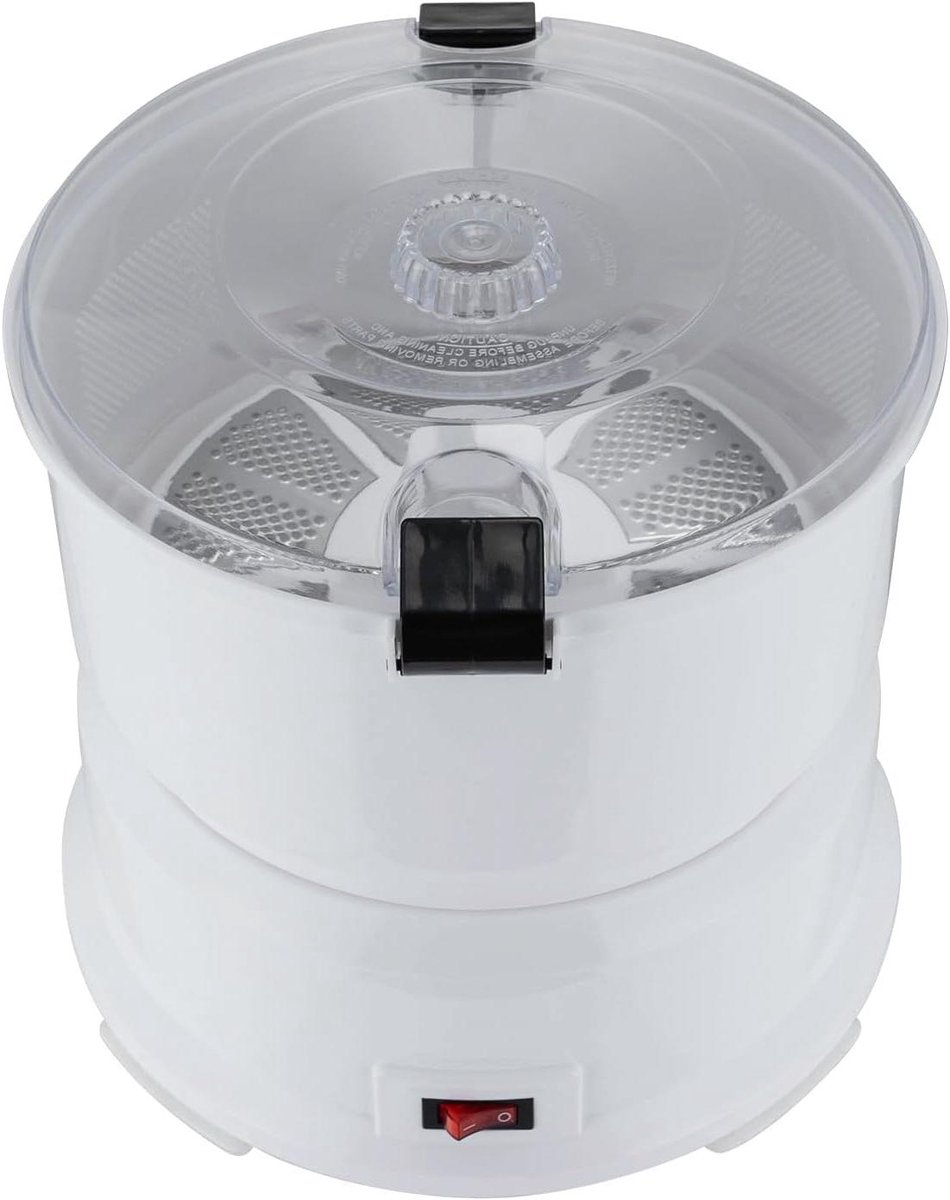 Elektrische Aardappelschilmachine - Aardappelschilapparaat Groentesnijder - Snel Aardappelen Schillen - Met Salade Droger - 0.8 kg Capaciteit - Wit