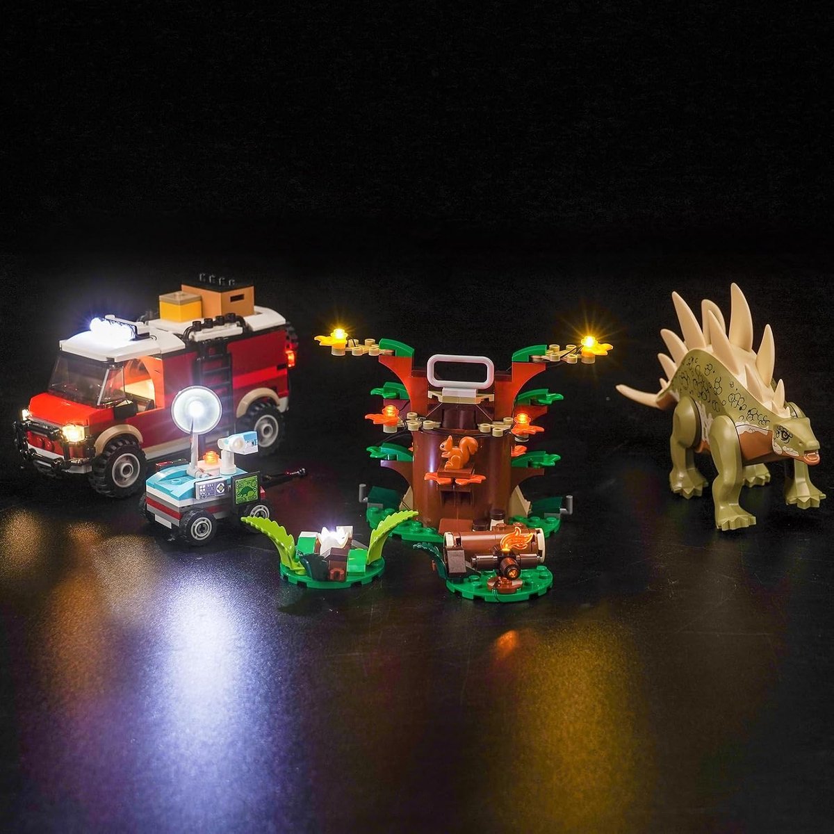 Compatibel met Lego 76965 Dinosaurus Missions: Stegosaurus Discovery decoratieve verlichtingsset voor dinosaurusmissies