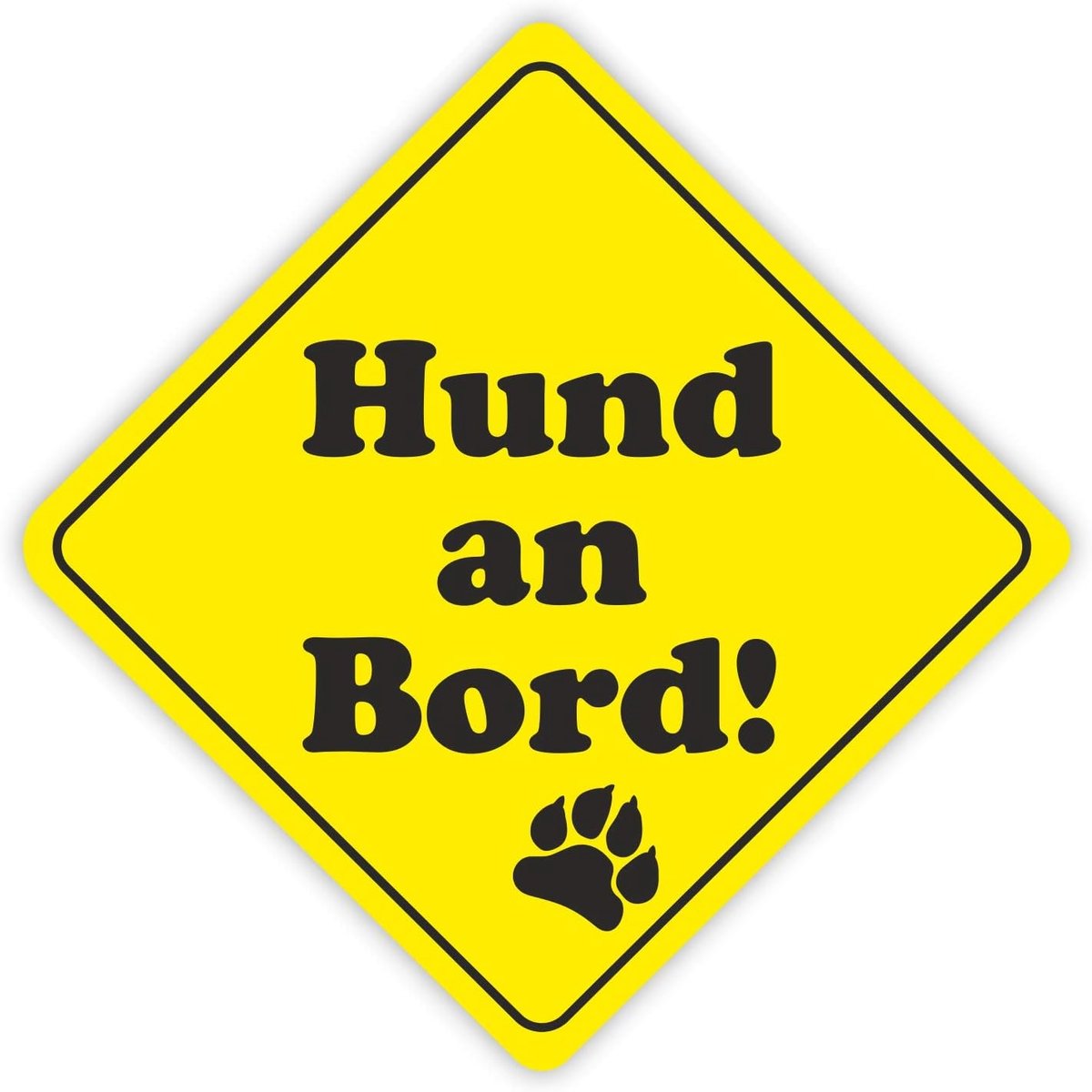 ISecur Hond Aan Boord Autosticker 15 cm - kfz320 | Weerbestendige voertuigsticker met hondenwaarschuwing