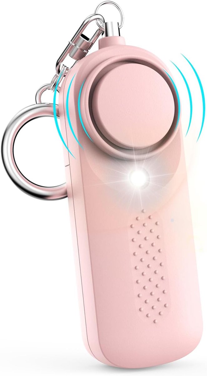 Persoonlijk alarm zakalarm met 130 dB noodgevallen, veilig geluid, persoonlijke veiligheidsalarmen, sleutelhanger met ledlicht, politie goedgekeurd alarm voor kinderen, vrouwen, oudere